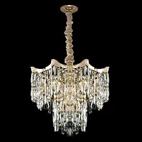 Люстра подвесная хрустальная Моника CL308262 Citilux прозрачная на 13 ламп, основание золотое в стиле современный классический Люстра подвесная хрустальная Моника CL308262 Citilux прозрачная на 13 ламп, основание золотое в стиле современный классический